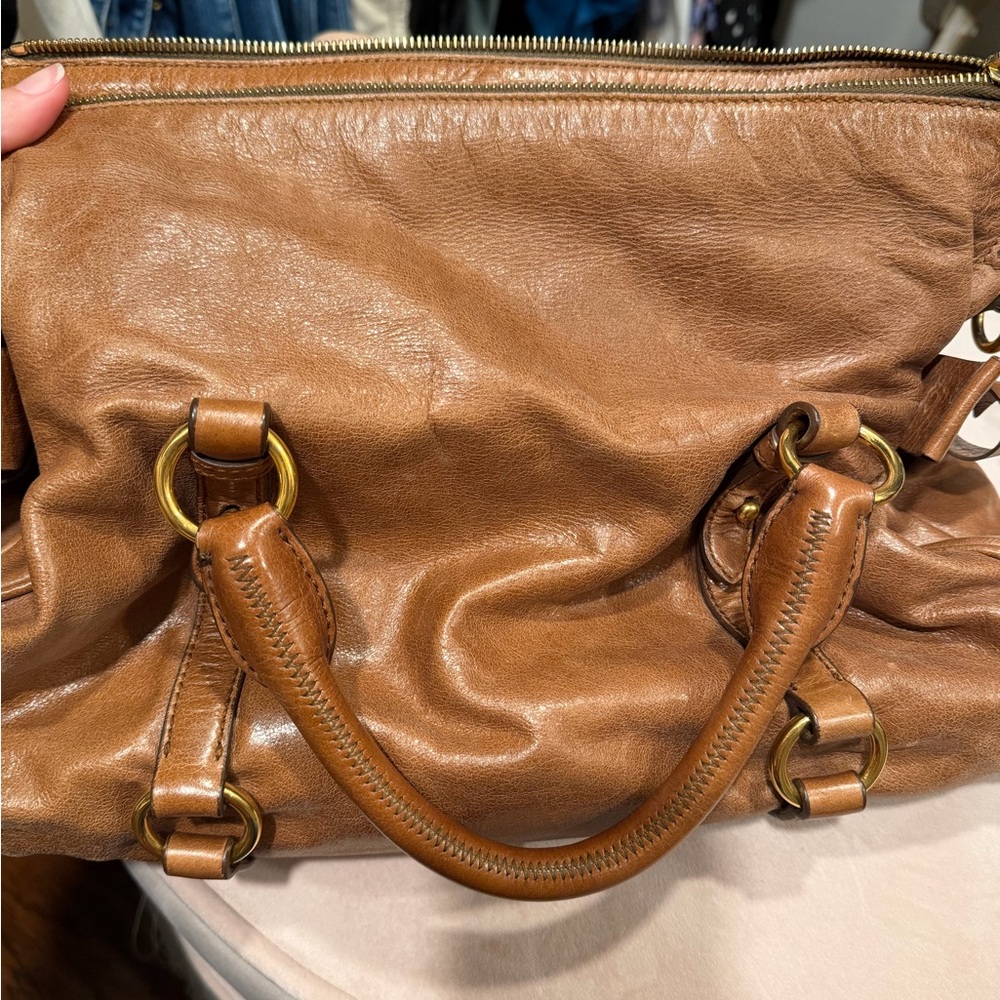 Miu Miu Vitello Lux Bow Bag Satchel - Picture 11 of 17